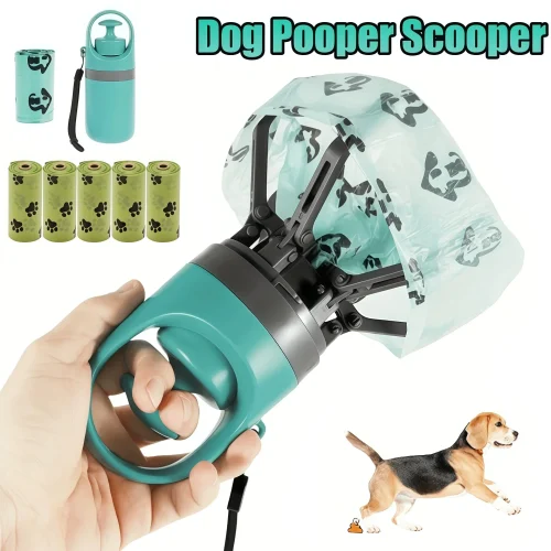 Portable Dog Pooper Scooper Outdoor Handheld Pet Poop Grabber No Touch Design