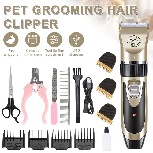 Professional Pet Grooming Kit Rechargeable Set For Cat /  Dog Hair