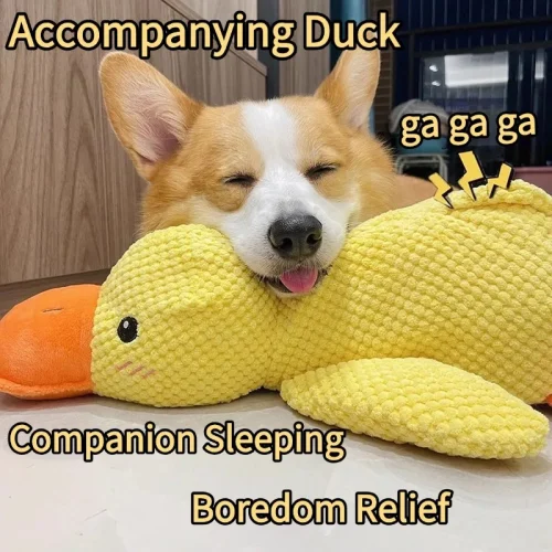 For Interactive Boredom Relief Chew Proof Plush Duck Pet Dog Toys Cute Accompanying Duck Pet Dog Toys Self-Entertaining Dog Toys